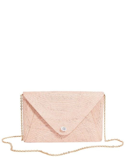PAMELA MUNSON Pink Envelope Clutch