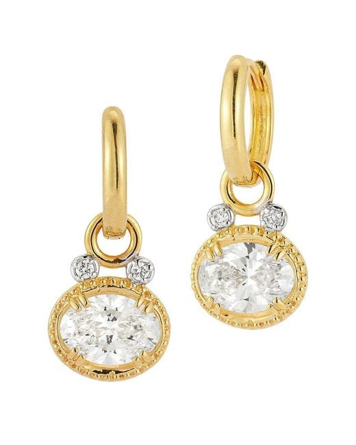 Reiss Metallic 14K 4.14 Ct. Tw. Lab-Grown Diamond Hoop Earrings
