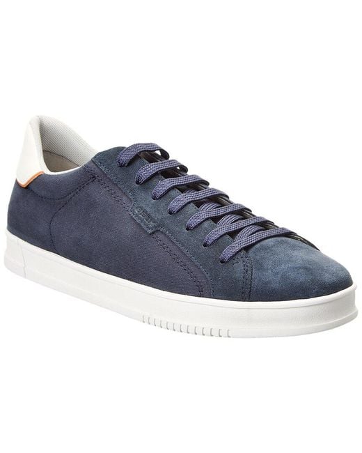 Geox Pieve Canvas & Suede Sneaker in Blue for Men | Lyst