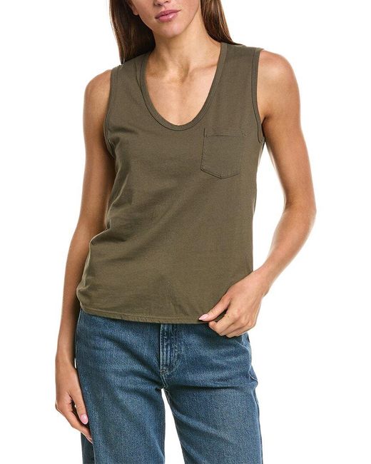 James Perse Blue Pocket Tank