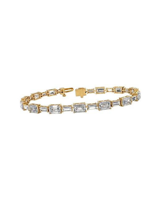 Lab Grown Diamonds White 14K 13.98 Ct. Tw. Lab-Grown Diamond Tennis Bracelet
