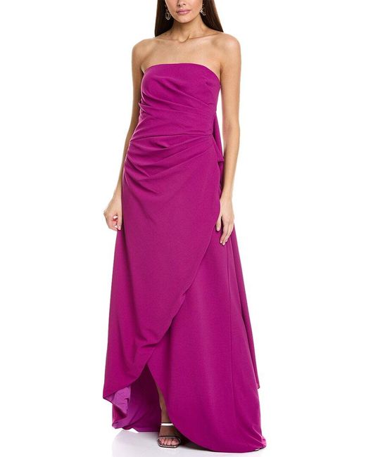 Rene Ruiz Purple Draped Gown