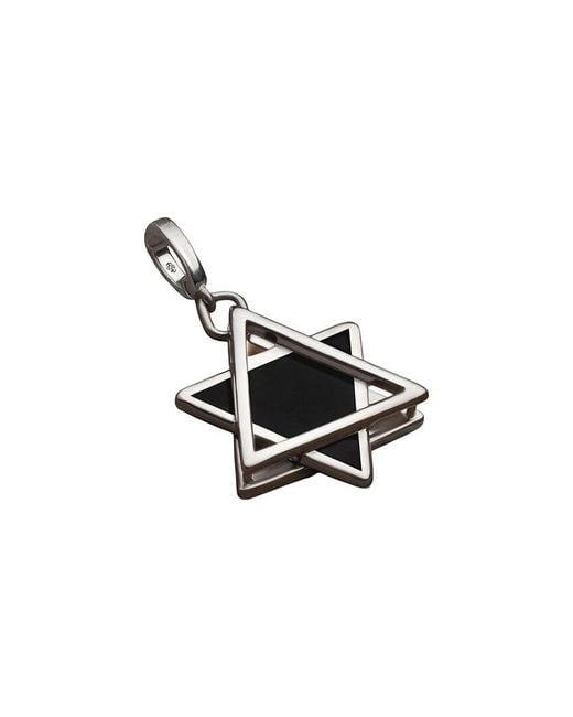 Karma and Luck White Plated Onyx Pendant Charm