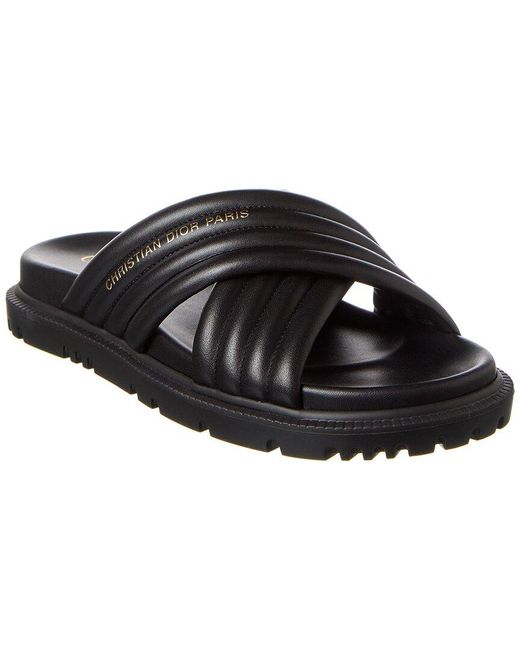 Dior Black D-cross Leather Sandal