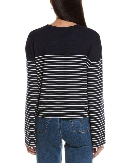 Rag & Bone Blue Knit Stripe Shirt