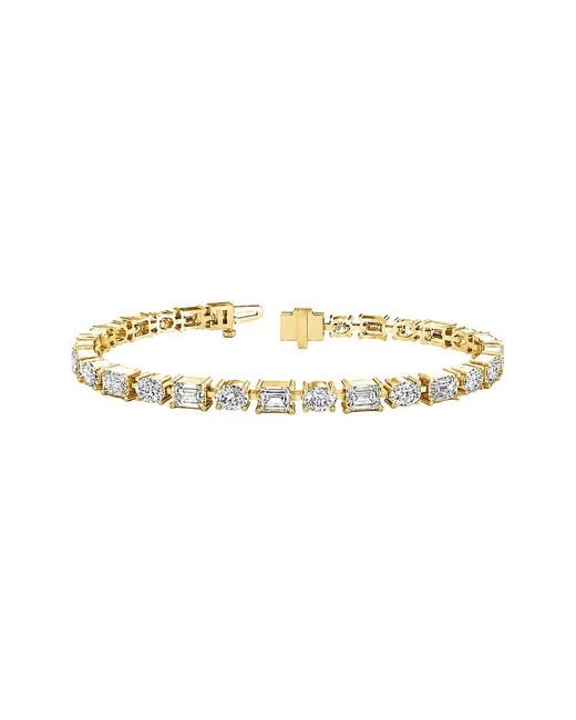 Lab Grown Diamonds White 14K 9.10 Ct. Tw. Lab-Grown Diamond Tennis Bracelet
