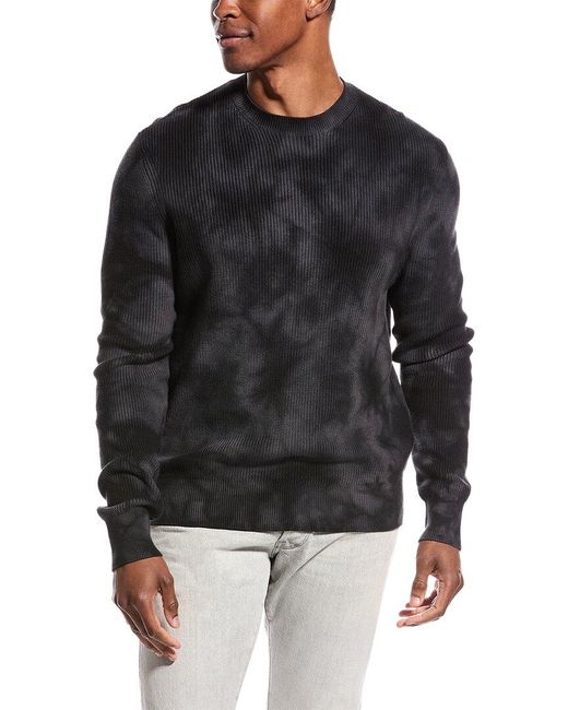 Rag & Bone Black Dexter Tie-dye Crewneck Sweater for men