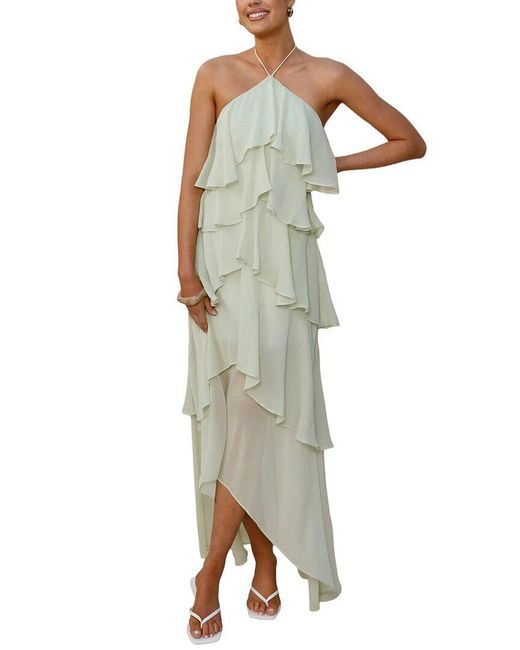 LEON GORI Green Maxi Dress