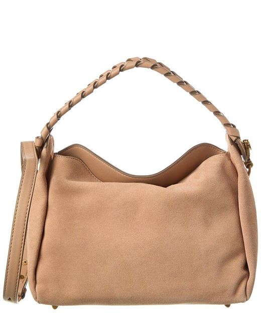 Dolce Vita Brown Whipstitch Handle Small Leather Satchel