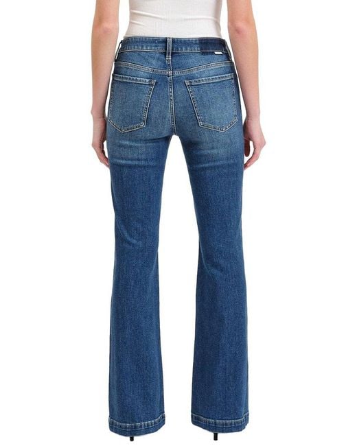 Daze Denim Blue The Heartbreaker Influencer Mid Rise Flare Jean
