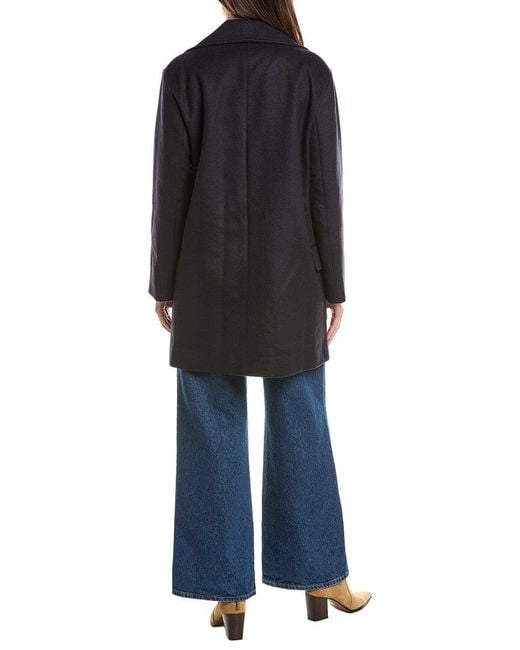 Officine Generale Blue Officine Generale Helene Wool & Cashmere-Blend Coat