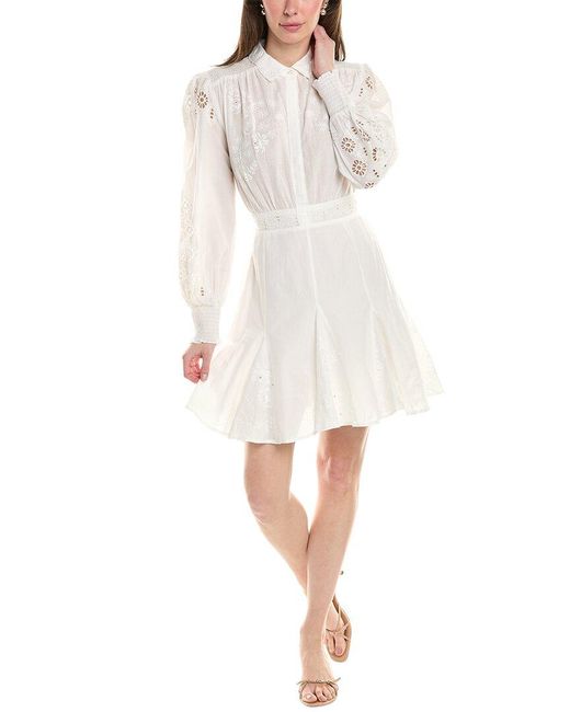 AllSaints White Keeley Broderie Dress