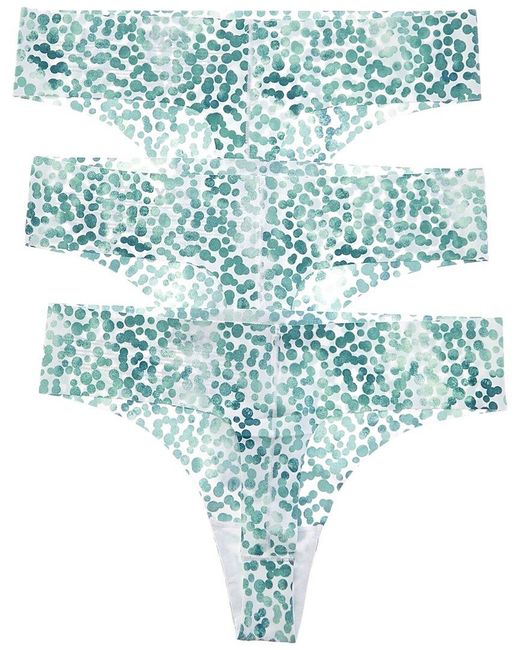 DKNY Blue Set Of 3 Cut Anywhere Thong