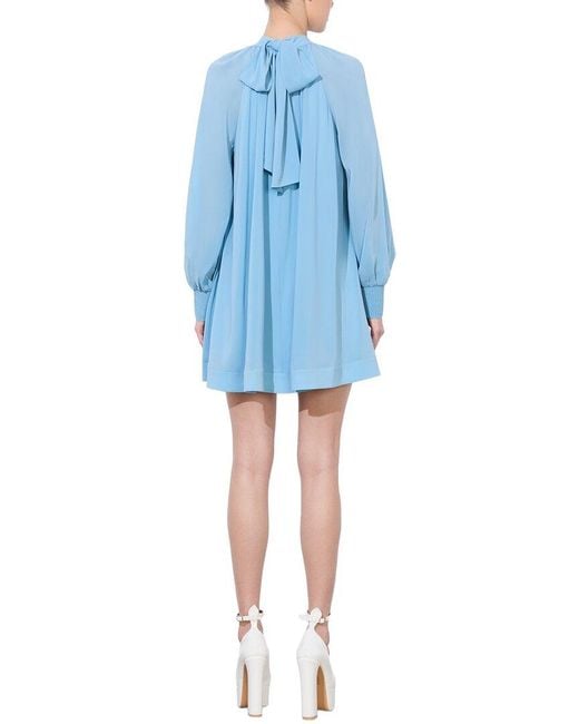 Alice + Olivia Blue Gracen Mini Dress