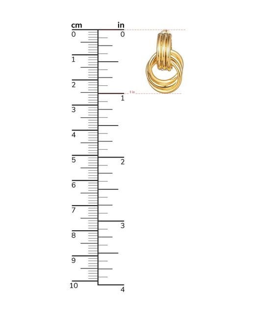 Eye Candy LA Metallic Luxe Collection 24k Plated Lisa Earrings