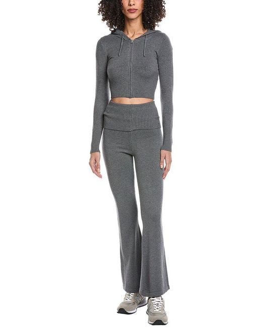 Marion Gray 2pc Sweater & Flare Pant Set