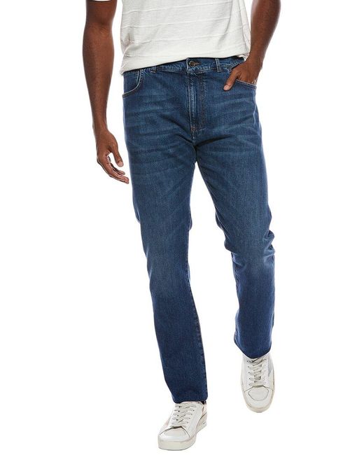 Isaia Blue Straight Jean for men