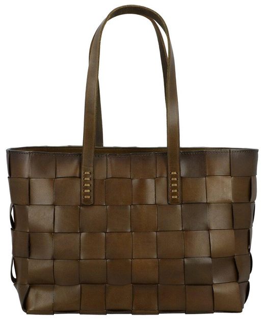 Dragon Diffusion Brown Japan Leather Tote