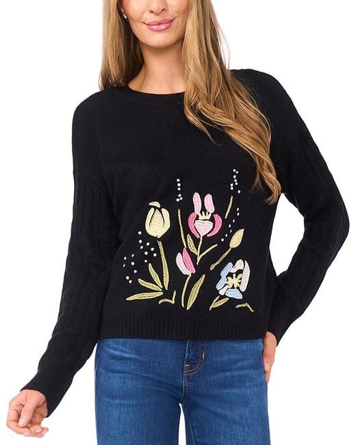 Ted Baker Blue Embroidery Wool-Blend Sweater