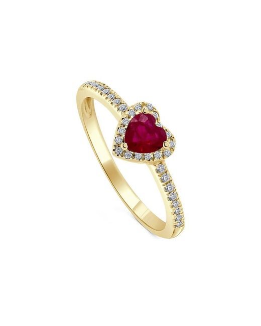 Sabrina Designs White 14k 0.57 Ct. Tw. Diamond & Ruby Heart Ring