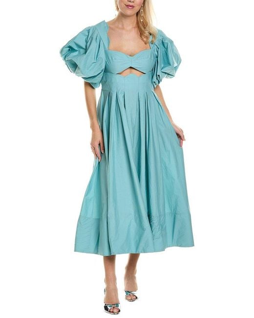FARM Rio Cutout Midi Dress in Blue | Lyst UK FARM Rio Cutout Midi Dress in Blue | Lyst UK