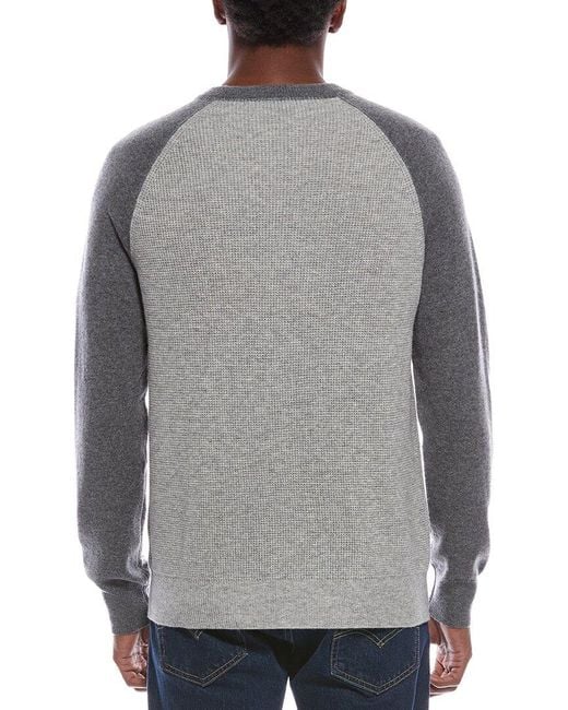 Kier + J Gray Raglan Colorblocked Wool & Cashmere-Blend Crewneck Sweater for men