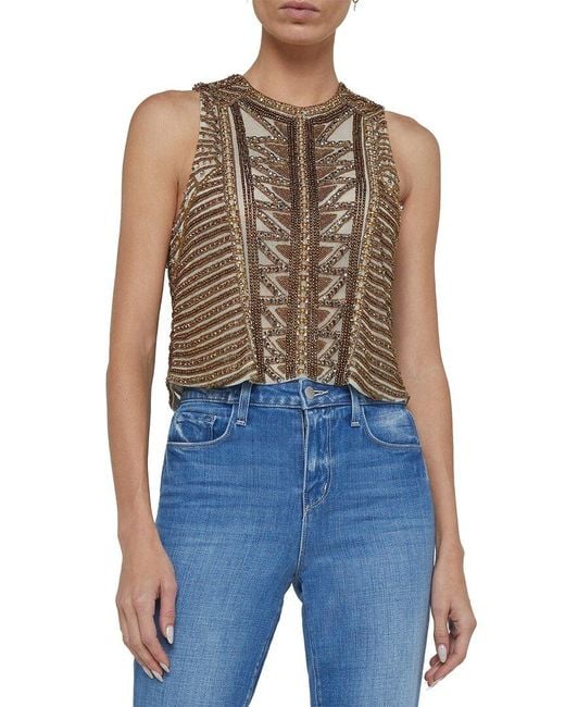 L'Agence Blue Kienna Tank Top