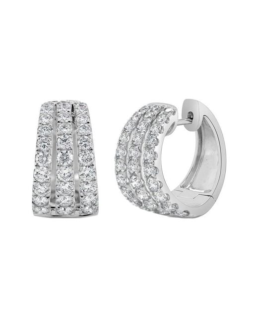 Sabrina Designs White 14K 2.23 Ct. Tw. Diamond Huggie Earrings