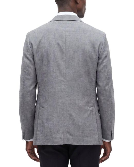 Eleventy Gray Single-Breasted Cashmere-Blend Jacket for men