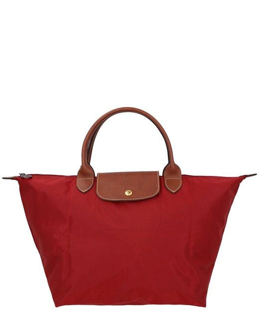 Longchamp Le Pliage Original Medium Nylon Bag in Red | Lyst