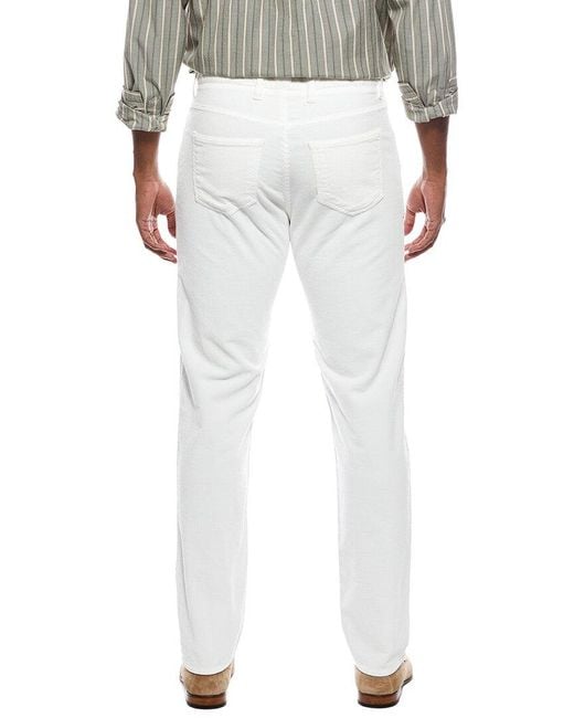 Isaia White Corduroy Pant for men