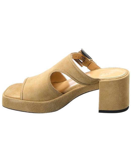 By Far Natural Melba Suede Sandal