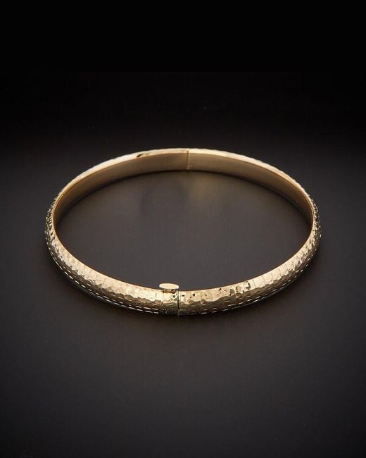 Italian Gold Black 14K Bangle Bracelet