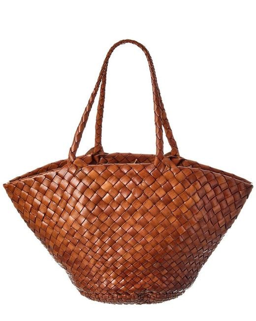 Dragon Diffusion Brown Egola Leather Tote