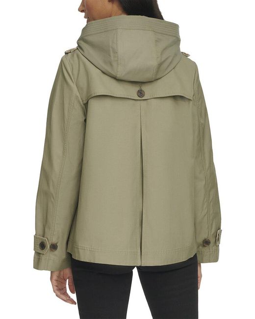 DKNY Short Trench Coat in Green Lyst Canada