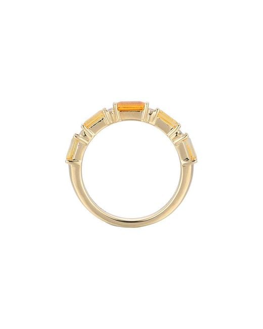 Gregg Ruth White 14K 1.46 Ct. Tw. Diamond & Citrine Ring