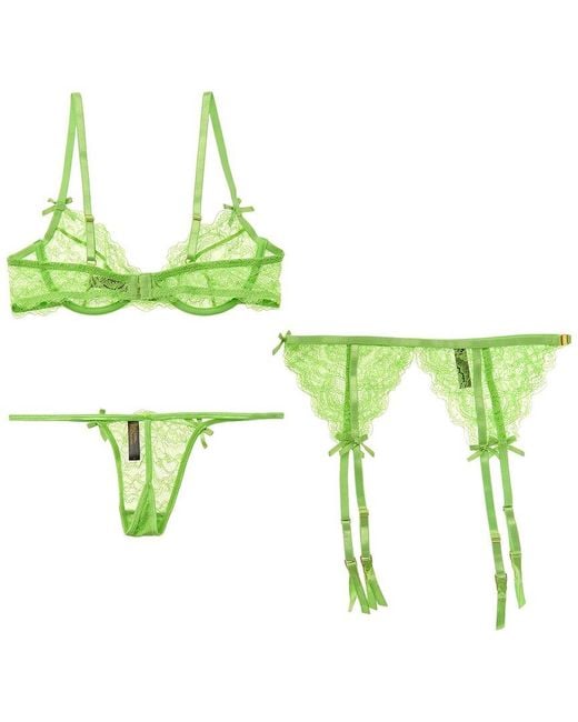 House of Desire Green 2Pc Shavon Bra Set