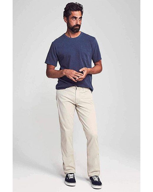Faherty Brand Blue Comfort Twill 5-pocket Chino for men