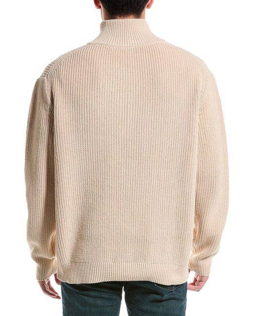 Alex Mill Natural 1/2-Zip Mock Sweater for men