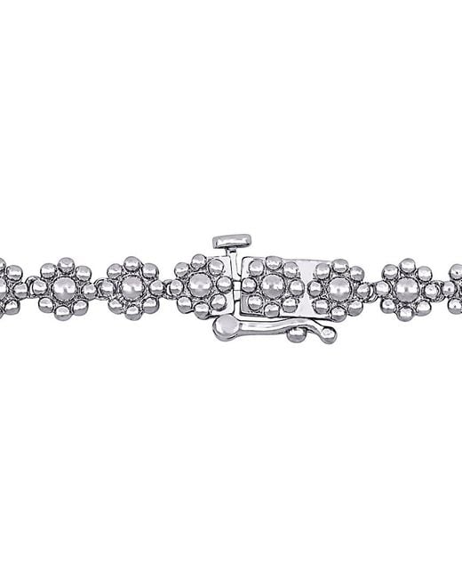 Diamond Select Cuts Metallic 14k 6.75 Ct. Tw. Diamond Tennis Necklace