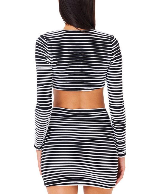 GIGI C Blue Lincoln Wrap Top