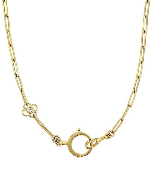 Rina Limor Metallic 14K 0.12 Ct. Tw. Diamond Link Necklace