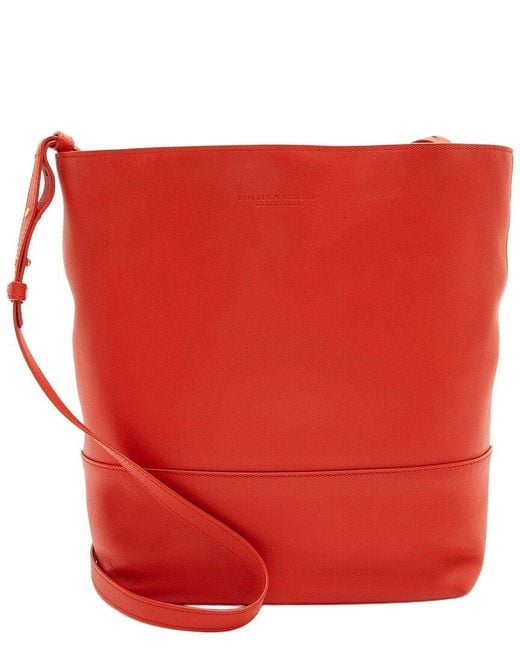 Bottega Veneta Red Leather Bucket Bag (authentic Pre-loved)