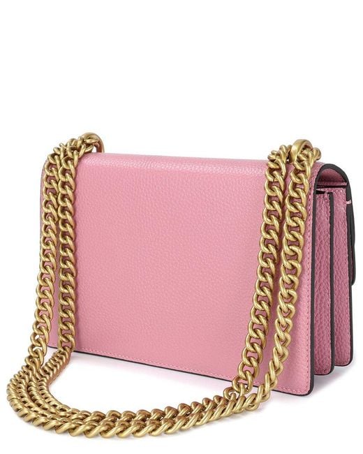 Tiffany & Fred Paris Pink Crystal Dragon Leather Crossbody