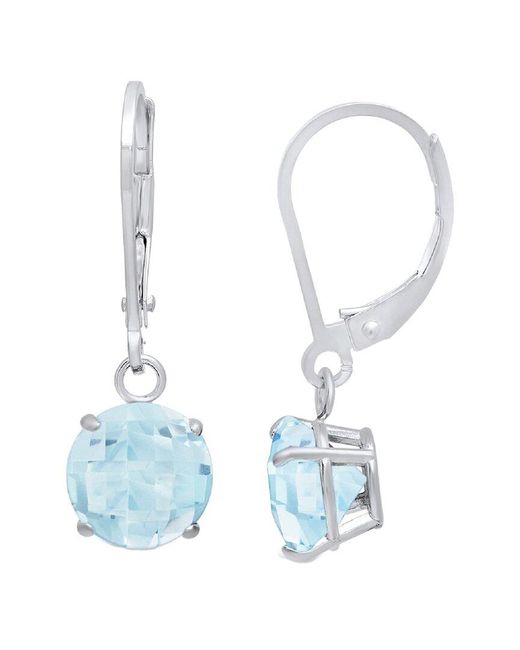 MaxColor Blue 10k 1.15 Ct. Tw. Aquamarine Dangle Earrings