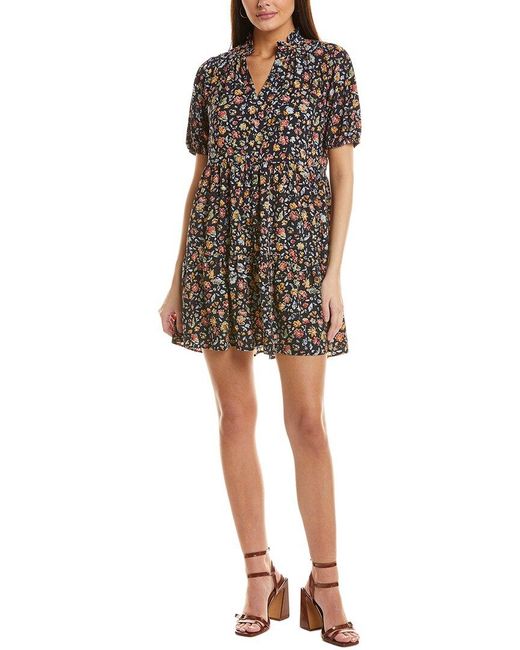 Cece Blue Tiered Babydoll Dress