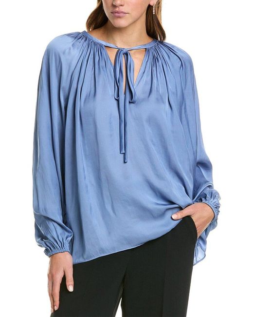 Ramy Brook Blue Shiny Paris Top