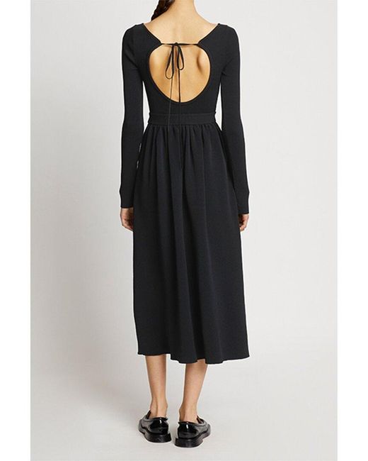Proenza Schouler Black Rib Knit Maxi Dress
