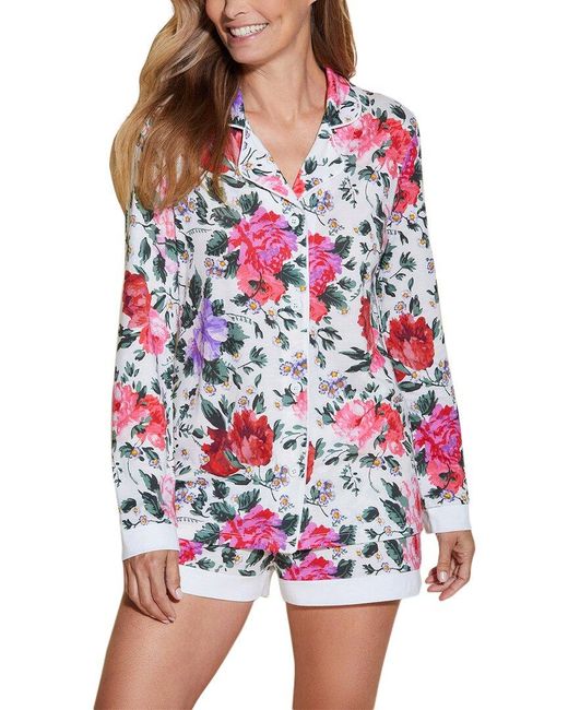 Cosabella Red Bella Printed Comfort Top & Boxer Set