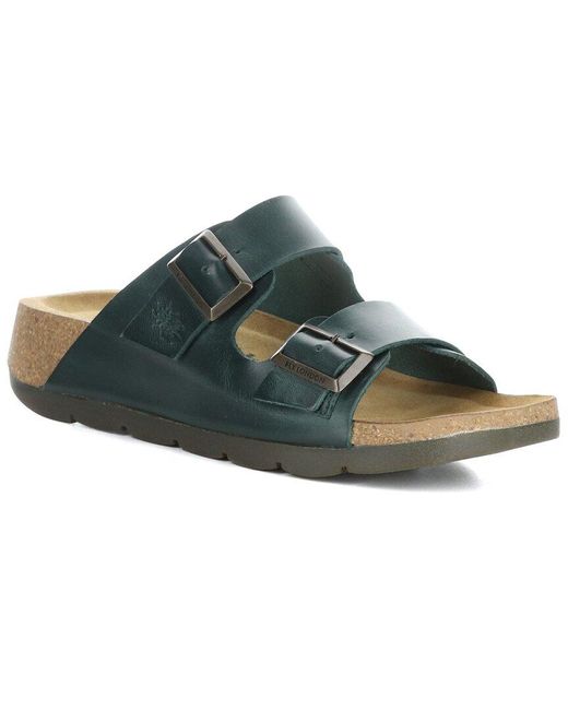 Fly London Green Caja Leather Sandal